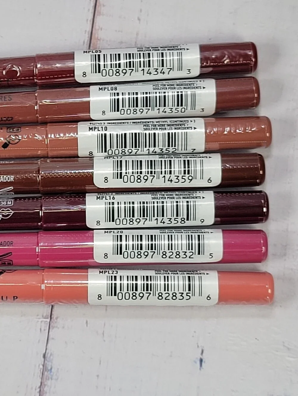 7 Piece Nyx Retractable Long-Lasting Mechanical Lip Liner Bundle NEW!